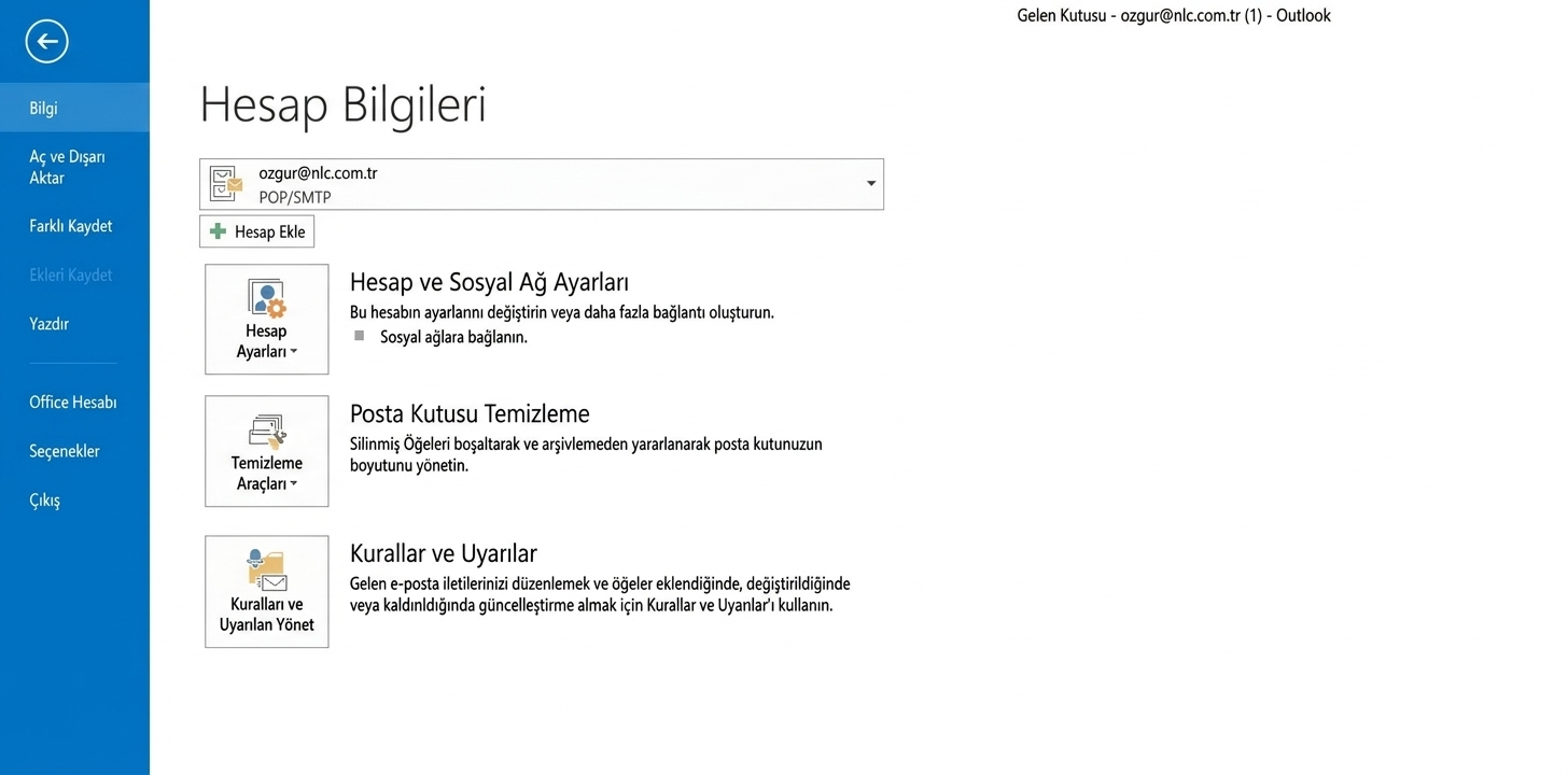 Outlook Kurulum Ekranı